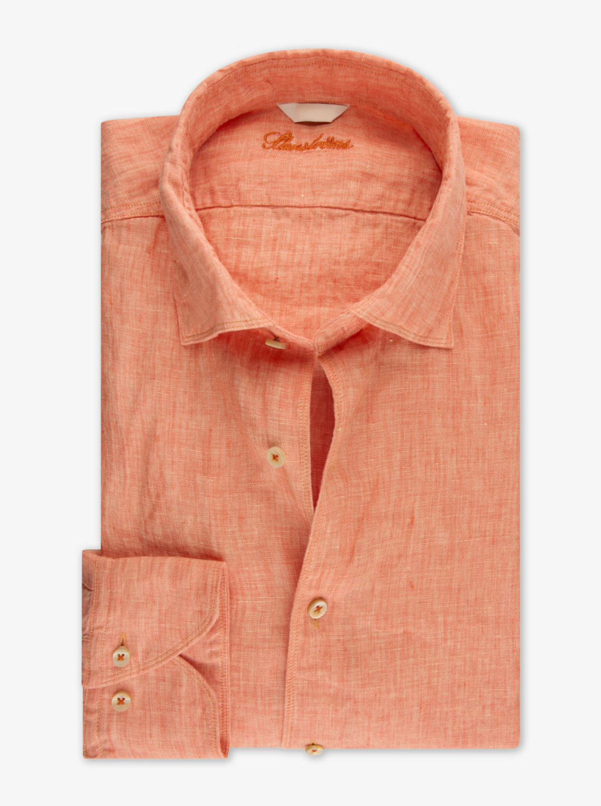 Orange Linen Shirt | Gene Hiller Menswear