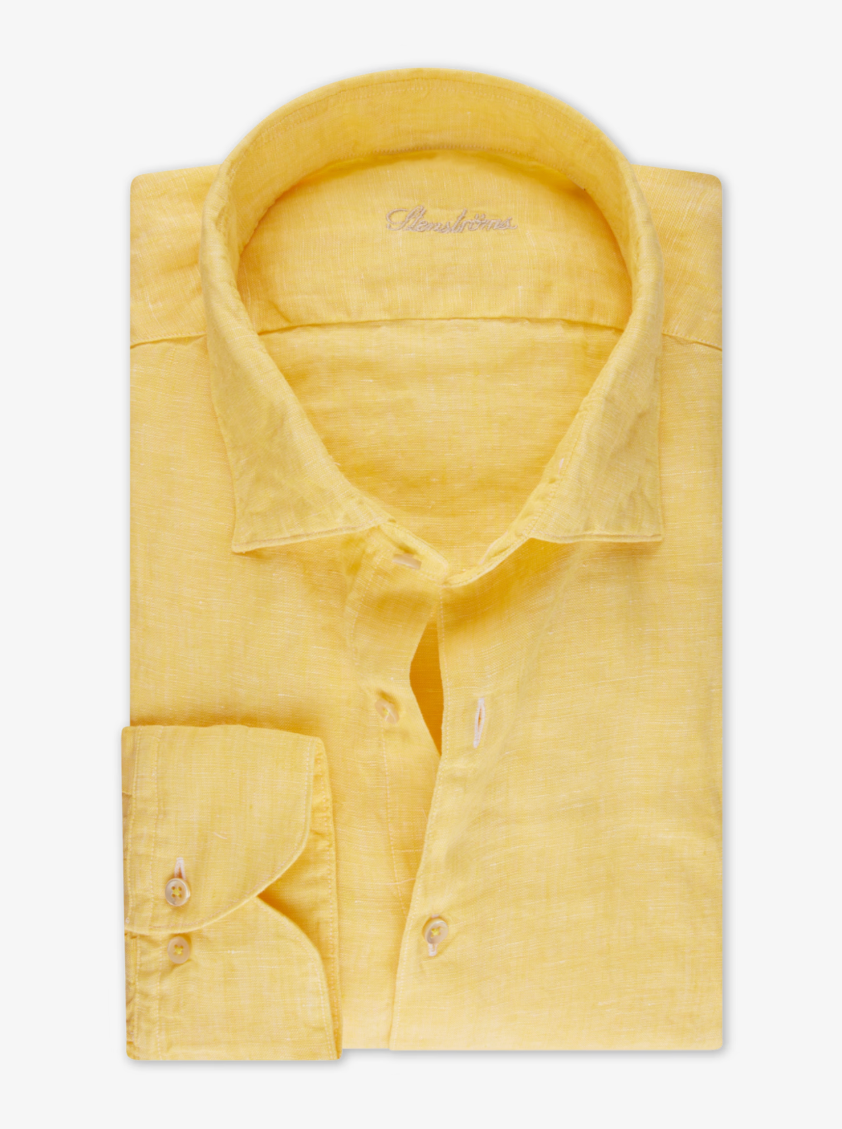 Light Yellow Linen Shirt | Gene Hiller Menswear