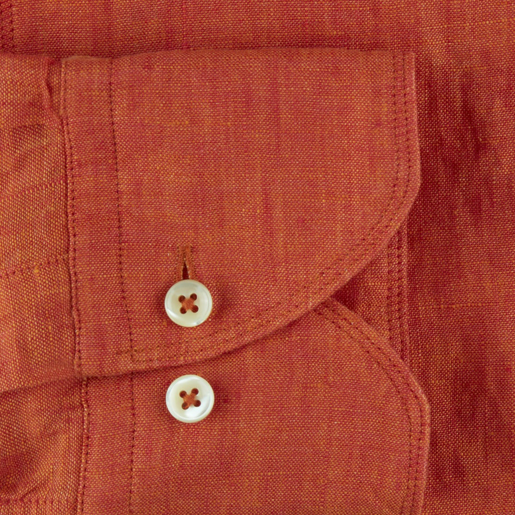 Linen Sport Shirt - Orange