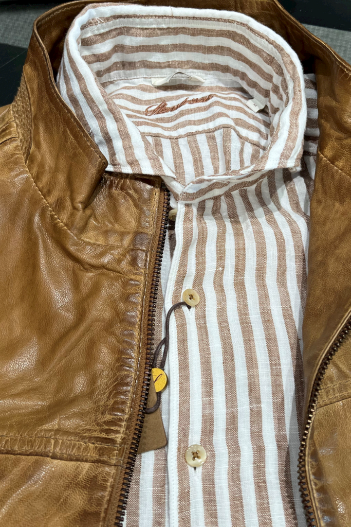 Gene Hiller Distressed Leather Jacket