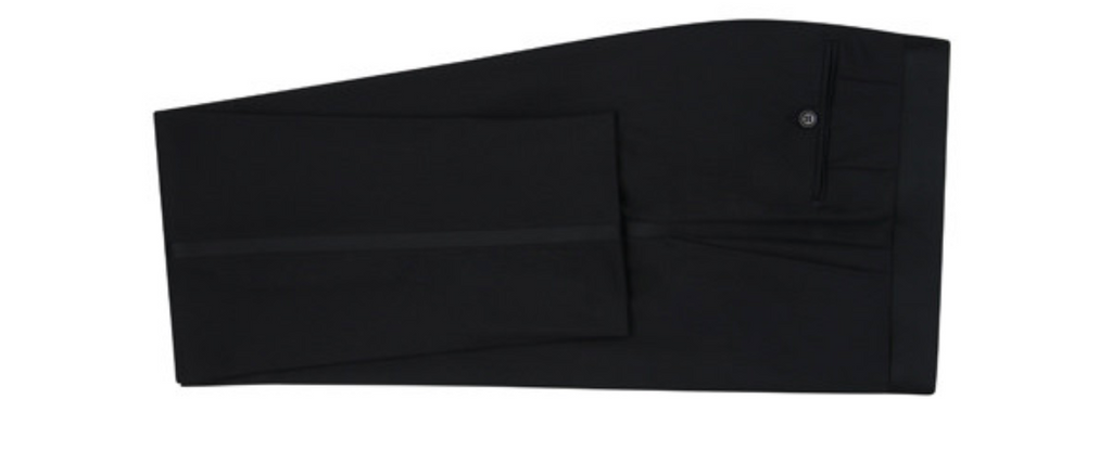 Black Wool Tuxedo With Silk Peak Lapels