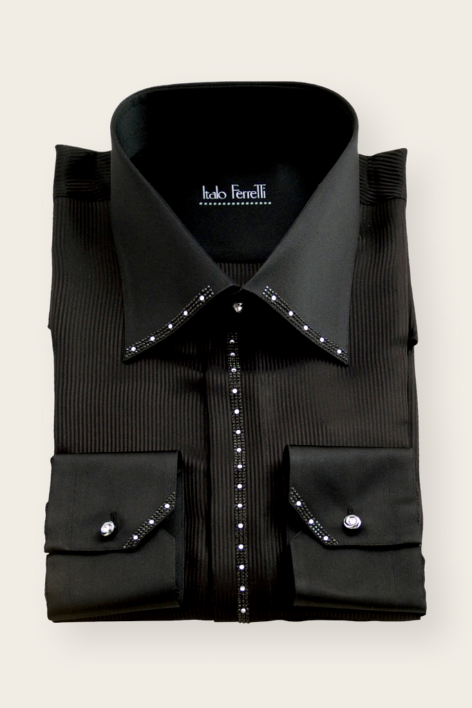 Black Silk Shirt + Swarovski®