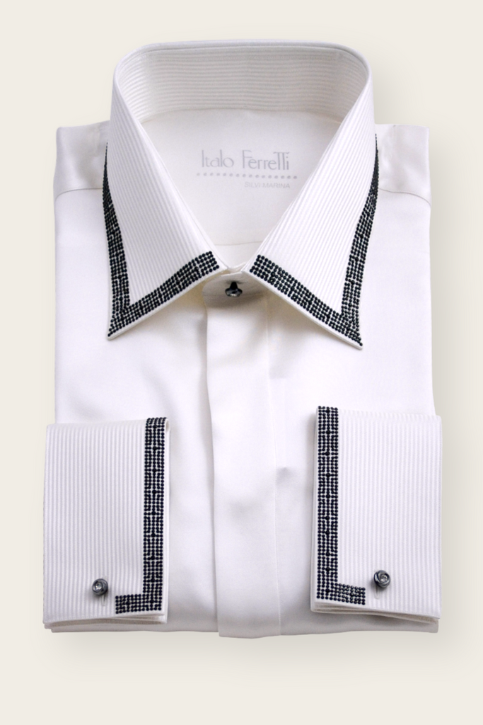 White Silk Shirt + Swarovski®