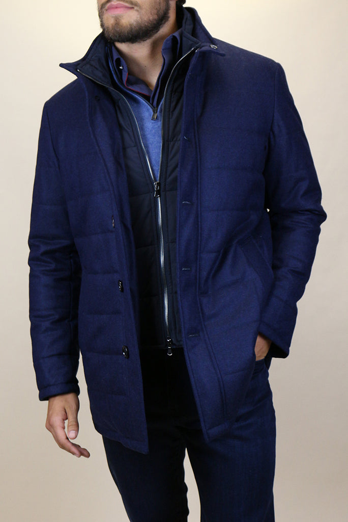 Luxurious Navy Quilted Jacket