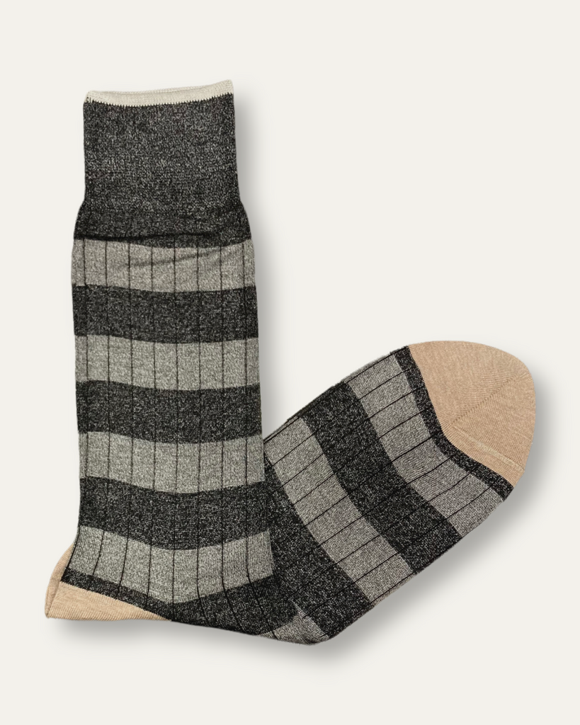 Ribbed Stripe Socks