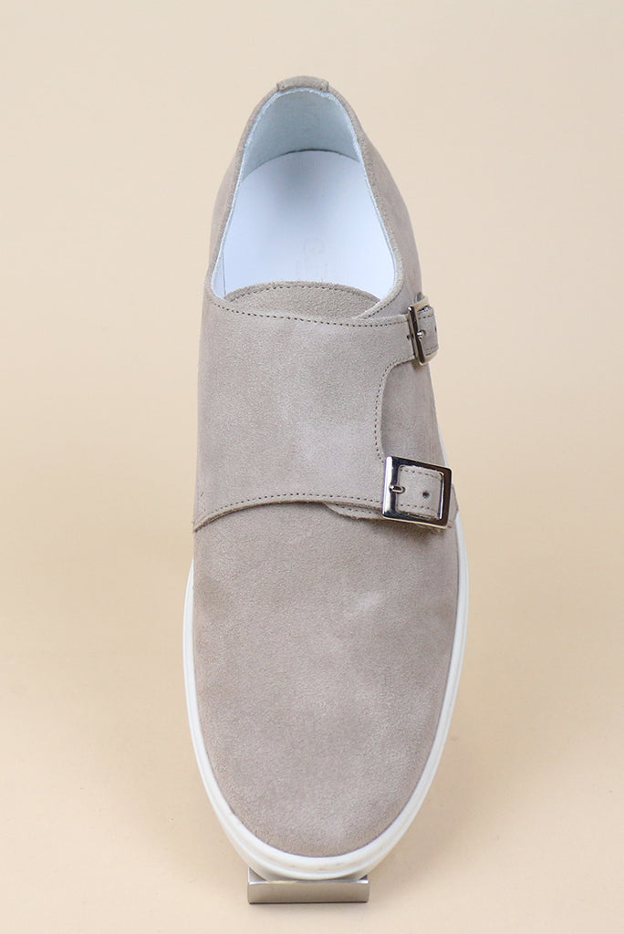 The Jaxon in Taupe Suede Monk Strap