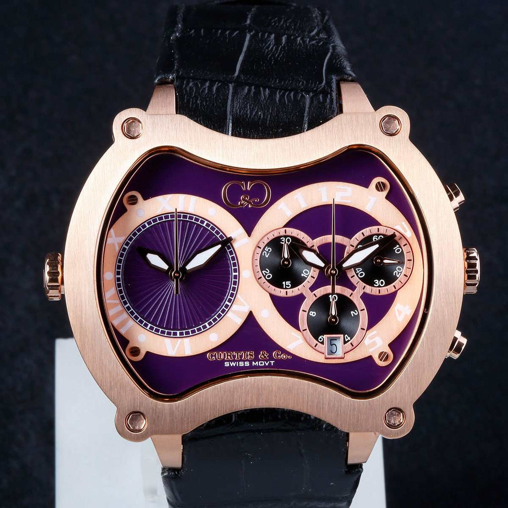 BIG TIME GRAND (57mm) PURPLE DIAL / ROSE GOLD CASE